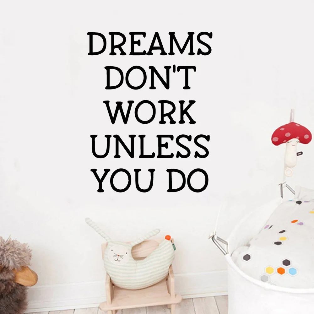 

Настенная Наклейка Dream Sentence, съемная Настенная Наклейка s, «сделай сам», обои для детской комнаты, Декор, настенная наклейка, домашний декор, ...