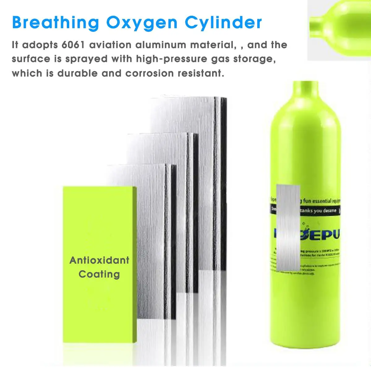 Кислородный баллон для подводного плавания комплект воздушного резервуара на 1 л