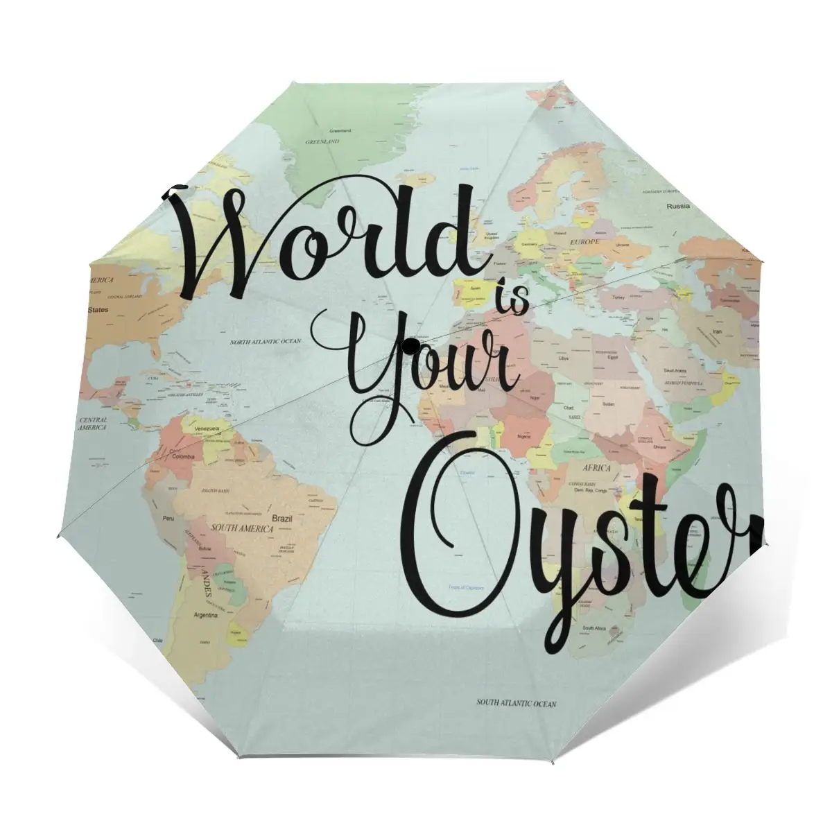 Ветрозащитный складной автоматический зонт автомобильная карта мира с