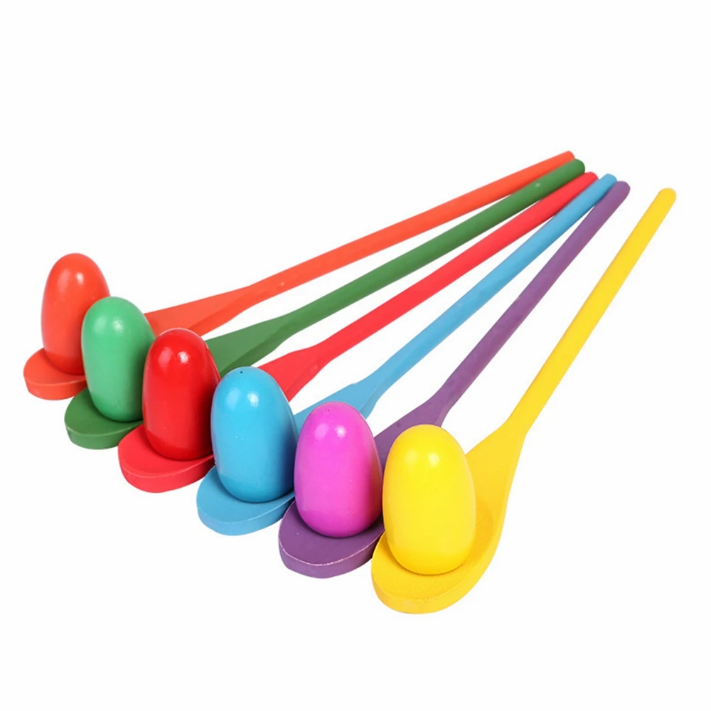 6 шт./компл. балансирующая ложка яйцо детский сад детская спортивная