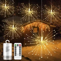 festival hanging starburst string lights150 200 led diy firework copper fairy garland xmas wedding lights outdoor twinkle light