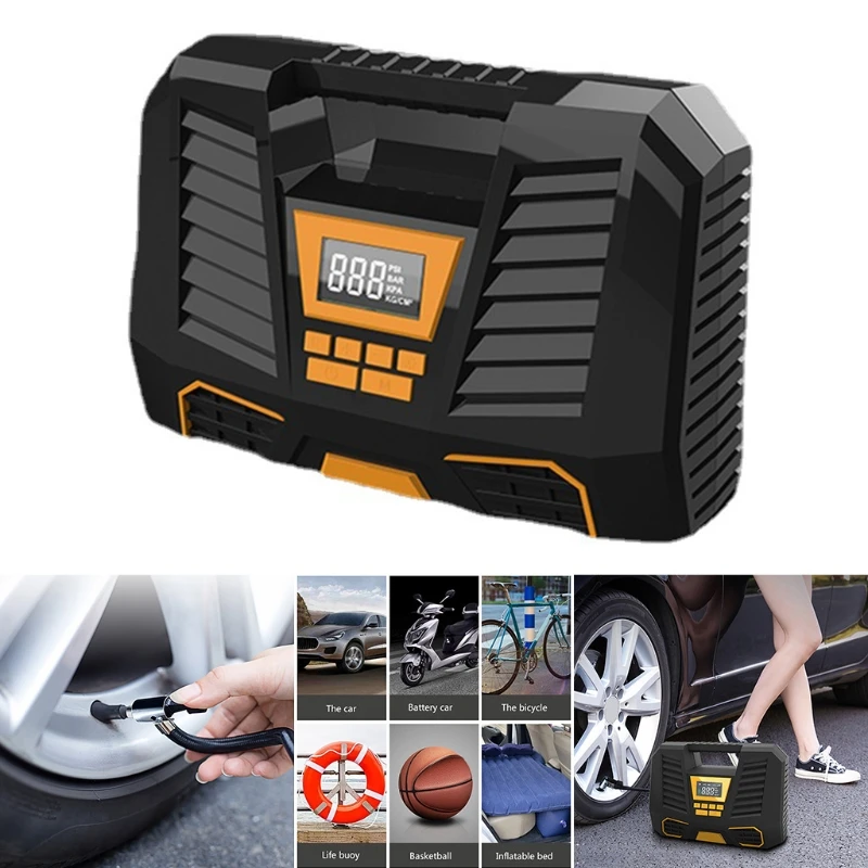 

50LC Portable Mini Air Pump Multi-function Vehicle-mounted Digital Display Tire Inflator Compressor Tire Pressure Monitoring