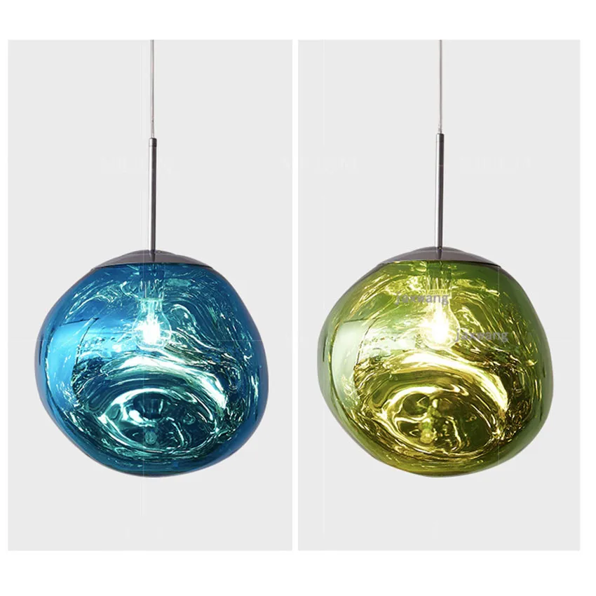 Светодиодный ные стеклянные люстры современный светильник из плавкой лавы для