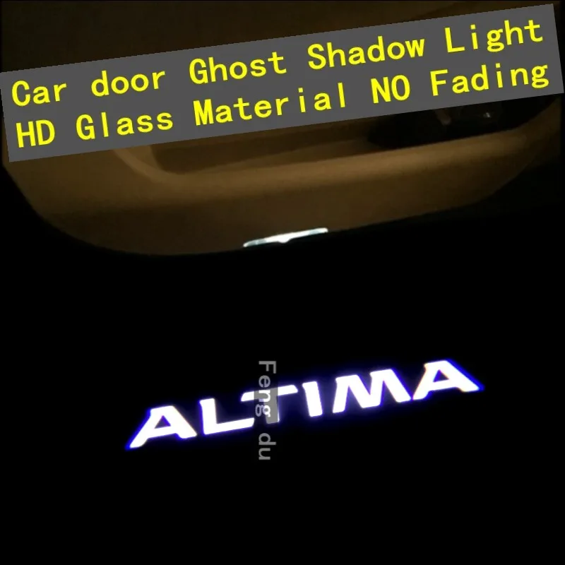 

2 шт. для 2005-2021 ALTIMA HD без выцветания светодиодный двери автомобиля проектор Ghost Shadow светильник Добро пожаловать светильник Предупреждение ат...