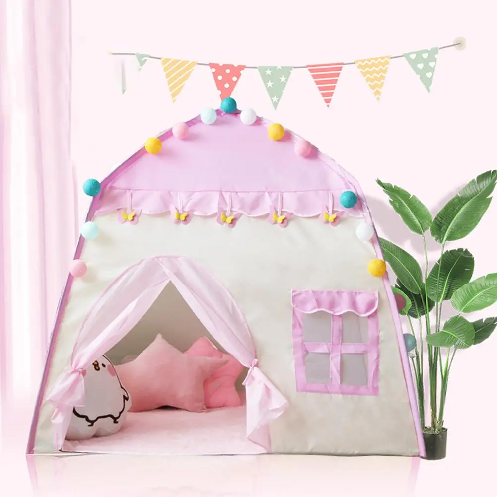 Детская палатка из ткани Оксфорд, игровой домик для детей 3-4 лет, домашний игрушечный домик для девочек, подарок на день рождения, розовая детская палатка carpas infantiles