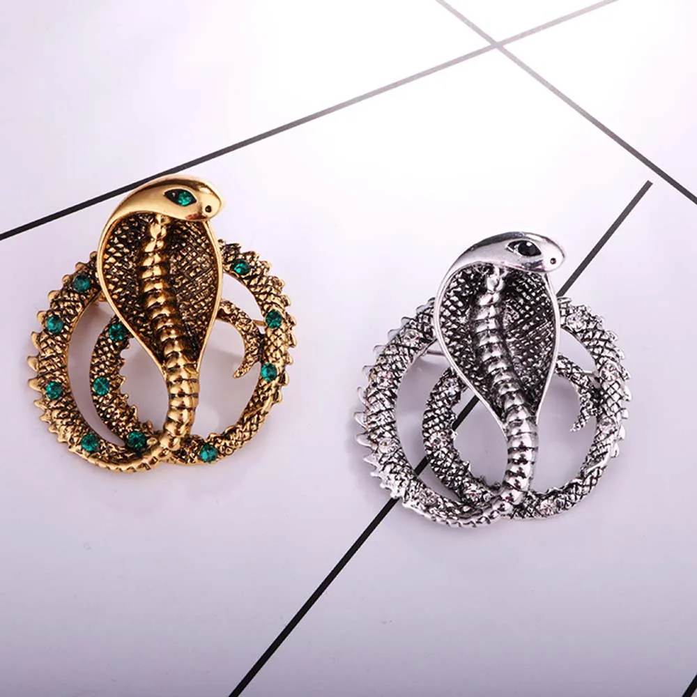 Новый оригинальный личности в британском ретро стиле металлические штифты Змея