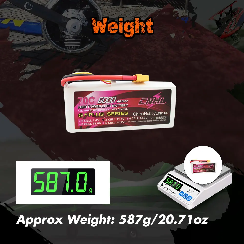 Аккумулятор CNHL G + PLUS 6000 мАч 11 1 В 3S 70C Lipo для самолета вертолета Jet Edf Speedrun с разъемом