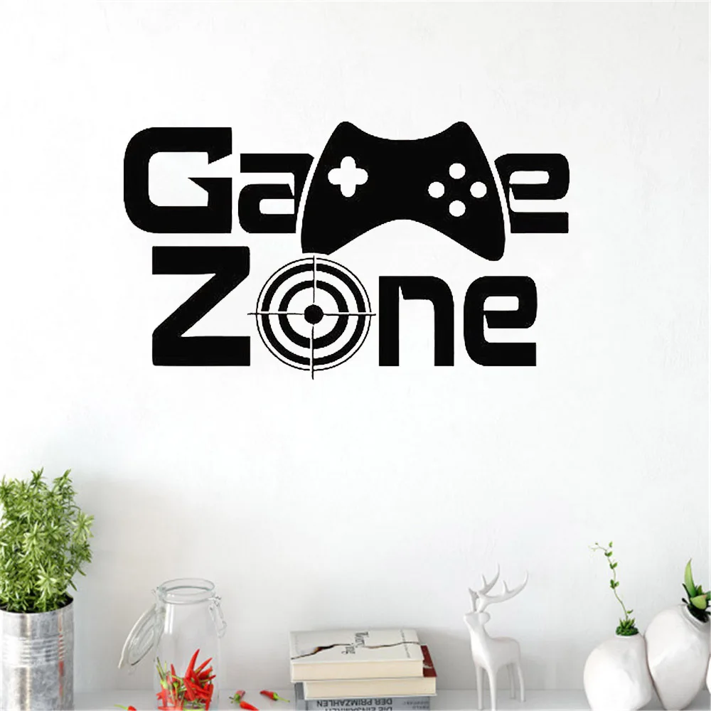 Gamer Wall Decal Game Zone Decor Video Vinyl Stickers for Kids Rooms Removable Home Decoration Art Mural | Дом и сад
