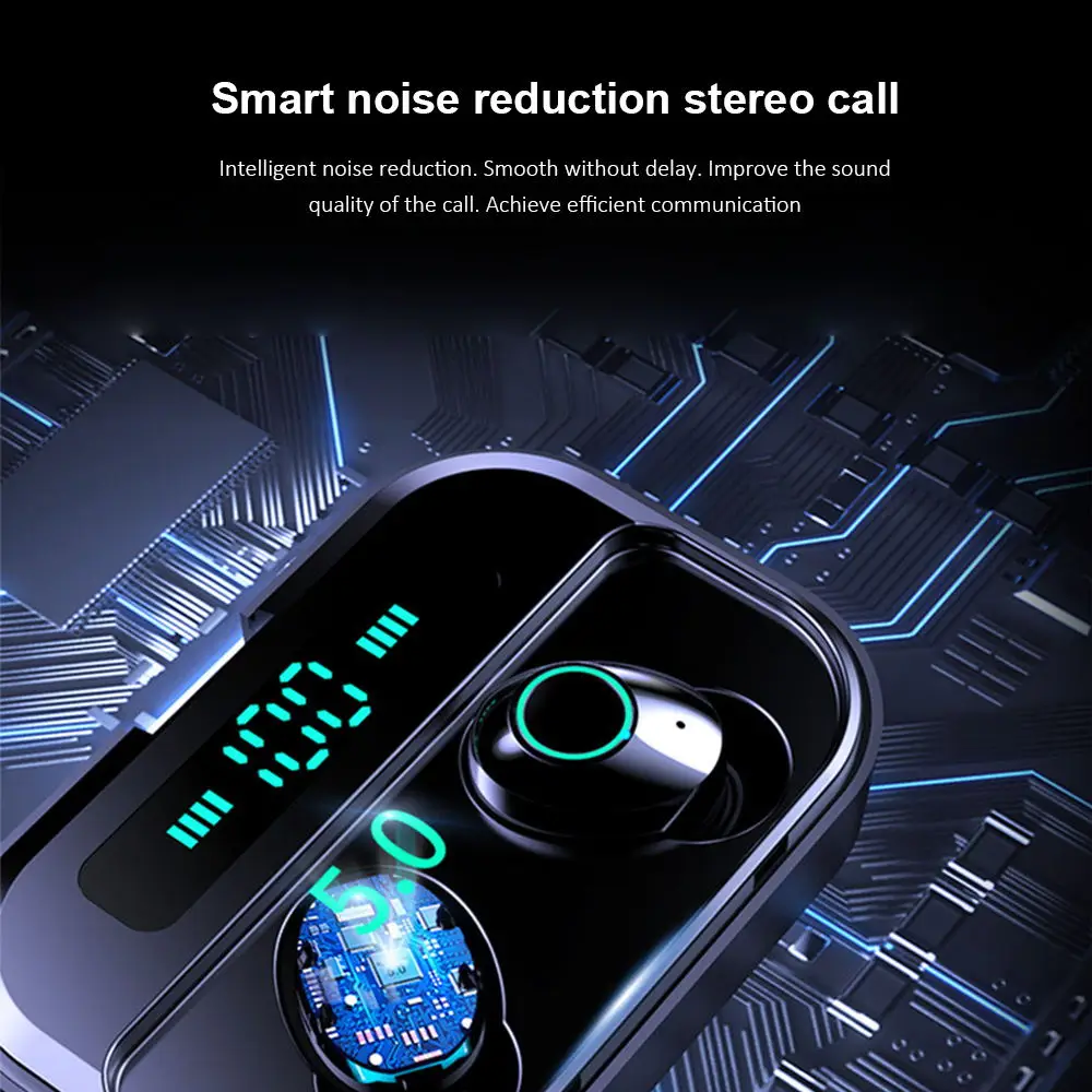 CBAOOO TWS 5,0, Bluetooth наушники, гарнитура, мощный светодиодный дисплей, беспроводные наушники, IPX7, водонепроницаемые спортивные наушники, стерео, бас, наушник