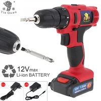 ac 100 240v cordless 12v electric drill screwdriver with 18 gear torque and two speed adjust for handling screws punching