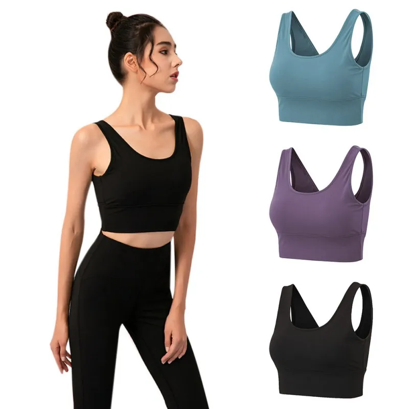 

Women's Leisure Bra Shockproof Gathering Sports Underwear Tunning Fitness Sports Vest.