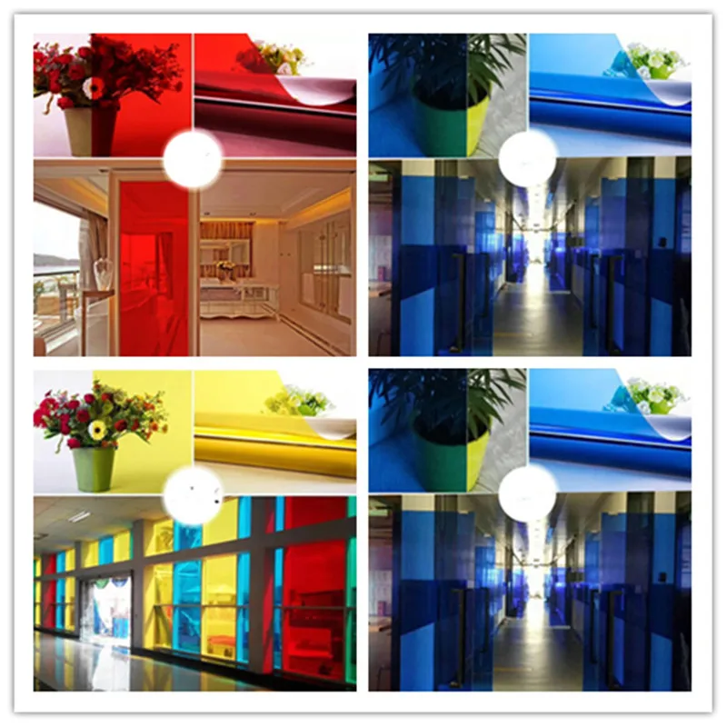 Самоклеящаяся цветная пленка для окон 55 х400 см стеклянная наклейка теплоизоляция