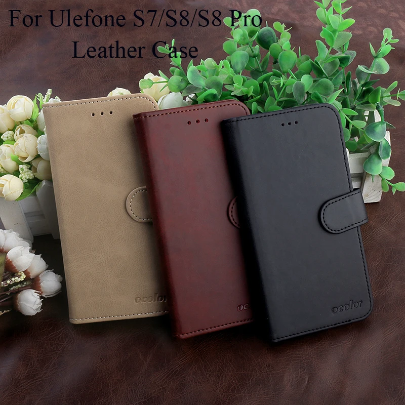 Ocolor для UleFone S7 S8 Pro металлический Lite откидной кожаный чехол защитный задней панели
