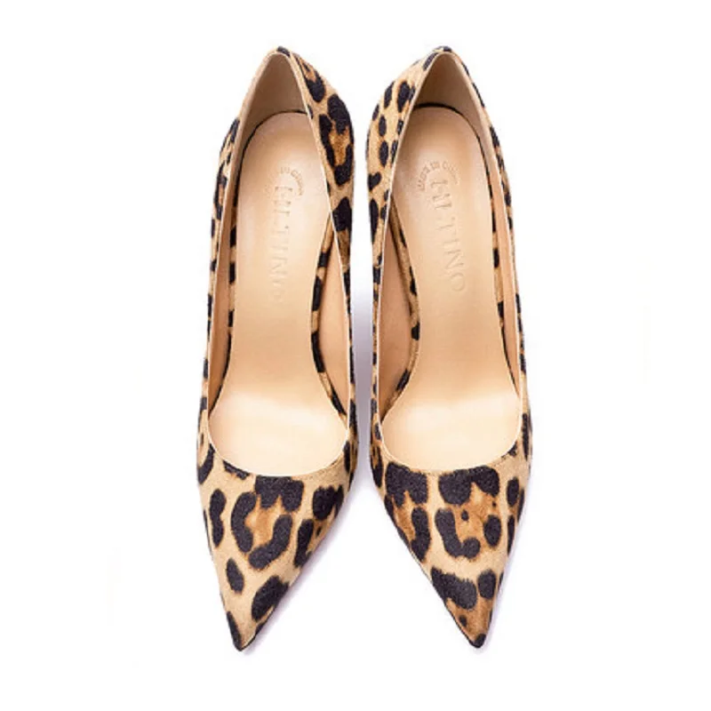 Босоножки женские на высоком каблуке с леопардовым принтом красного цвета |