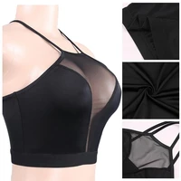 mesh stitching vest hollow out mesh female skinny crop summer top basic tops cocktail for women vest fashion underwear x2k5