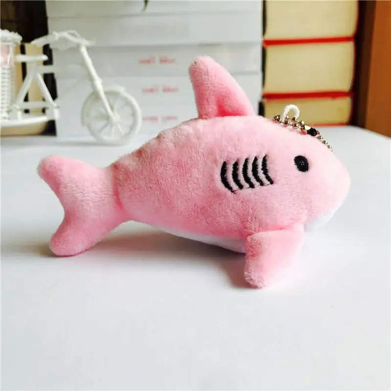 1 шт. Kawaii 12 см брелок подарок Акула плюшевая мягкая игрушка кукла детские маленькие мини-плюшевые игрушки милые плюшевые 4 цвета - Цвет: Pink