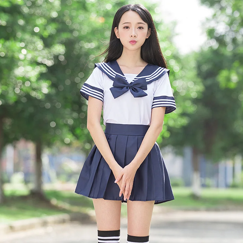 Brands LEHNO Japanese Sailor Uniforms Long-sleeved Student Suits Female Summer Autumn Navy College School Uniform | Тематическая
