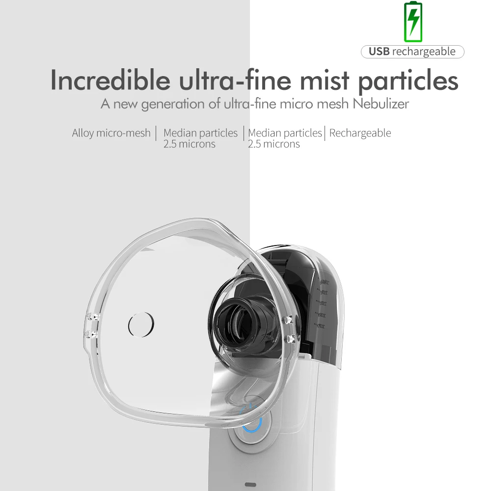 Портативный Небулайзер ручной мини-Ингалятор респиратор комплект увлажнителя