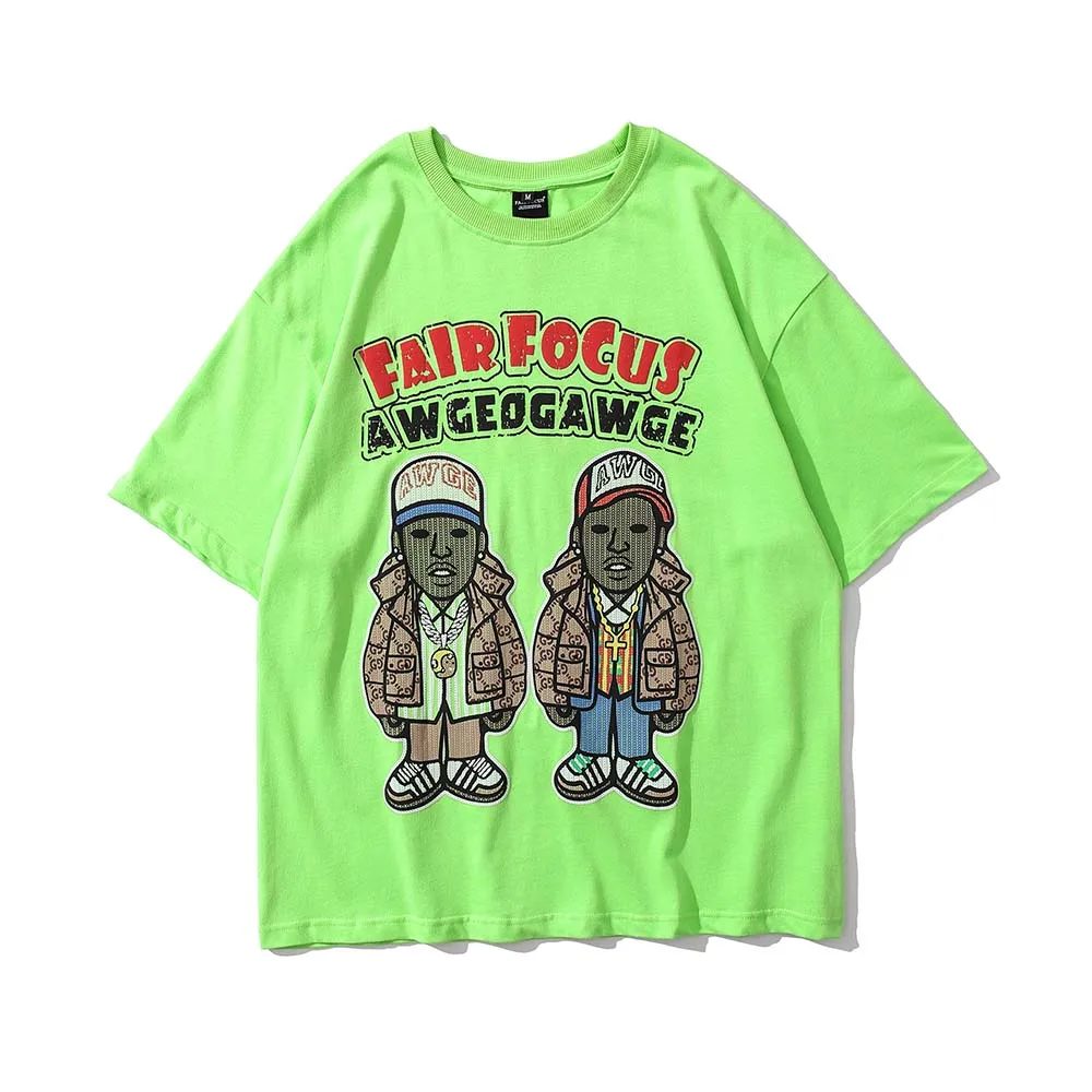 

UNCLEDONJM Cartoon graphic t shirts harajuku urban street anime t shirt Tops Tees graphic tees hip hop retro t shirt 87196