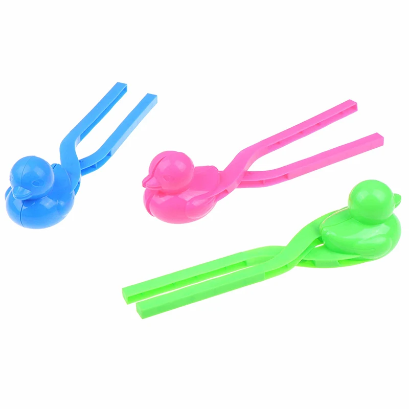Creative Outdoor Fun& Sports Cartoon Lovely Duck Shaped Snowball Maker Clip Children Outdoor Winter Snow Sand Mold Tool