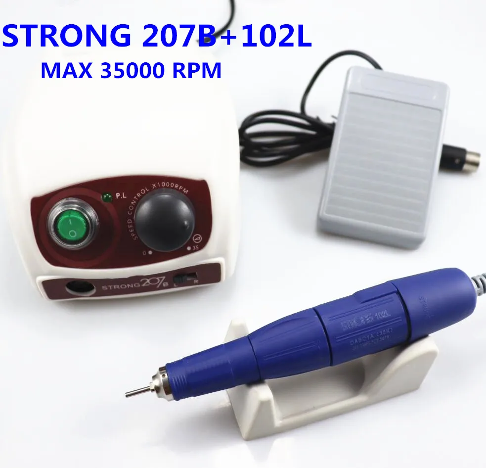 

Electric nail drill 35000rpm, strong 210 control box 102L 35K handle manicure pedicure nail file, nail art equipment