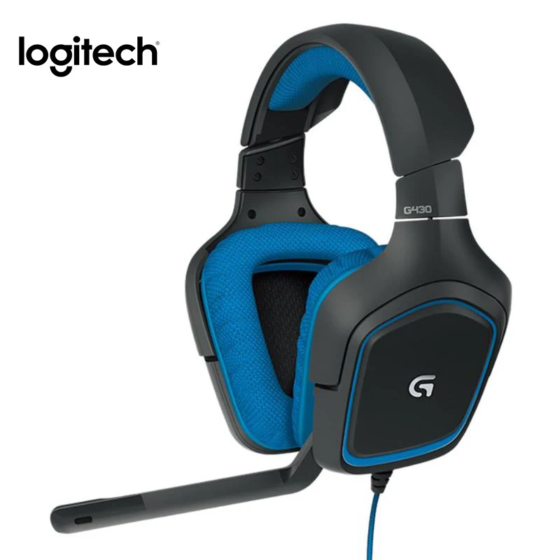 Игровая стереогарнитура logitech G430 7,1 с объемным звучанием, проводные наушники с USB, регулируемые наушники с шумоподавлением, вращающиеся амбушюры для ПК/PUBG