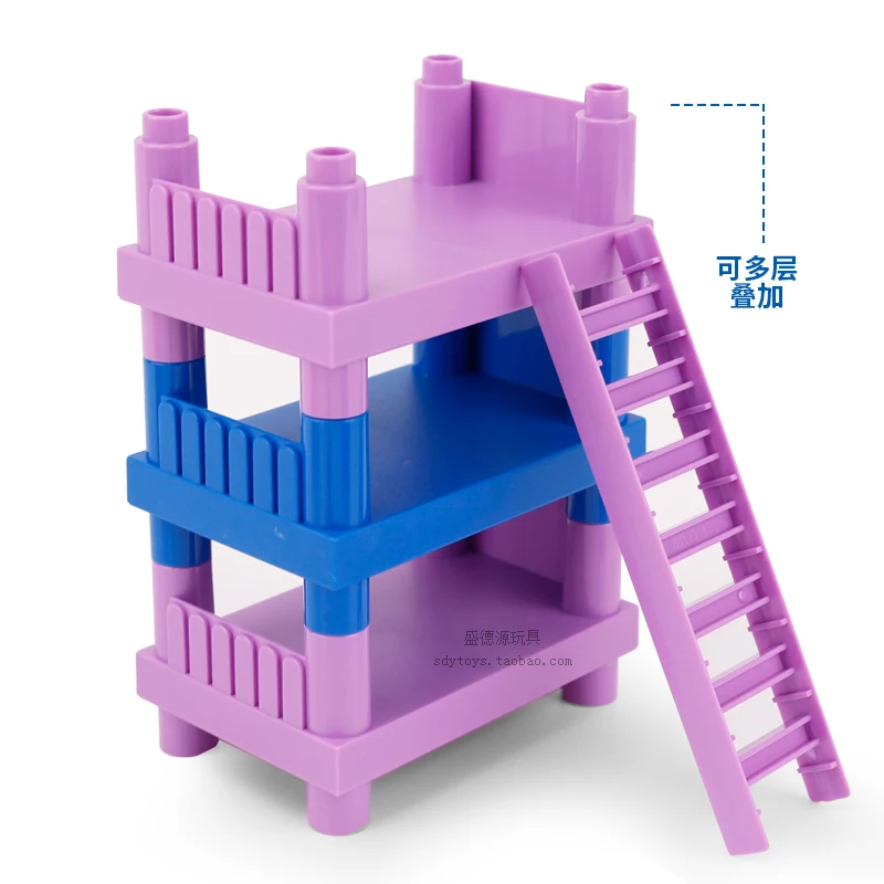 

Garden Tree House Flower Leaf Vegetable Bunk Beds Dolls Figures Tea Pot Large Building Blocks Parts Compatible Children DIY Toys