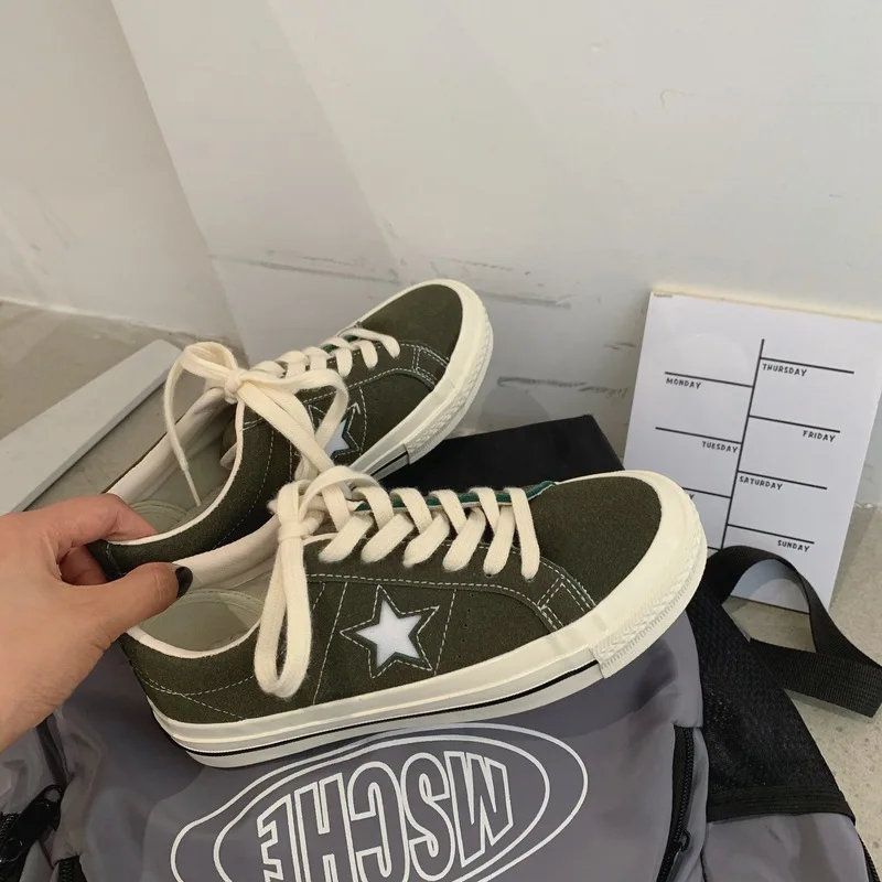 Женская обувь на плоской подошве парусиновая в стиле ретро женская модная