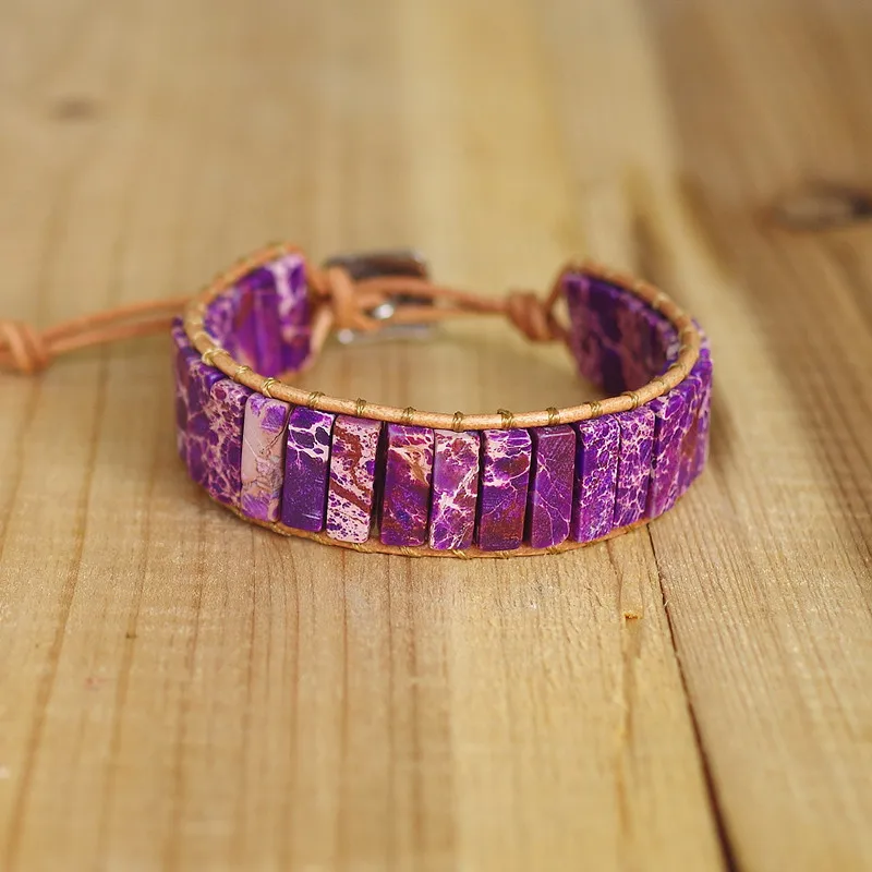 Женский мужской кожаный браслет из чакры и ручной работы натуральный ювелирный