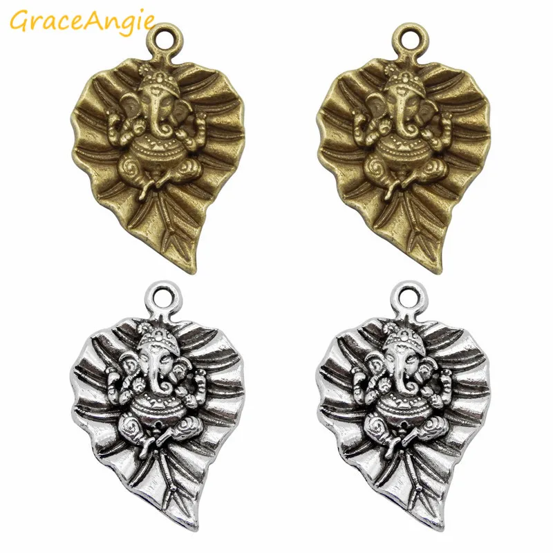 

10pcs/pcs elephant leaf charm Alloy jewelry Charm jewelry diy For earrings Heart Bottle jewelry making Vintagel Alloy Pendant
