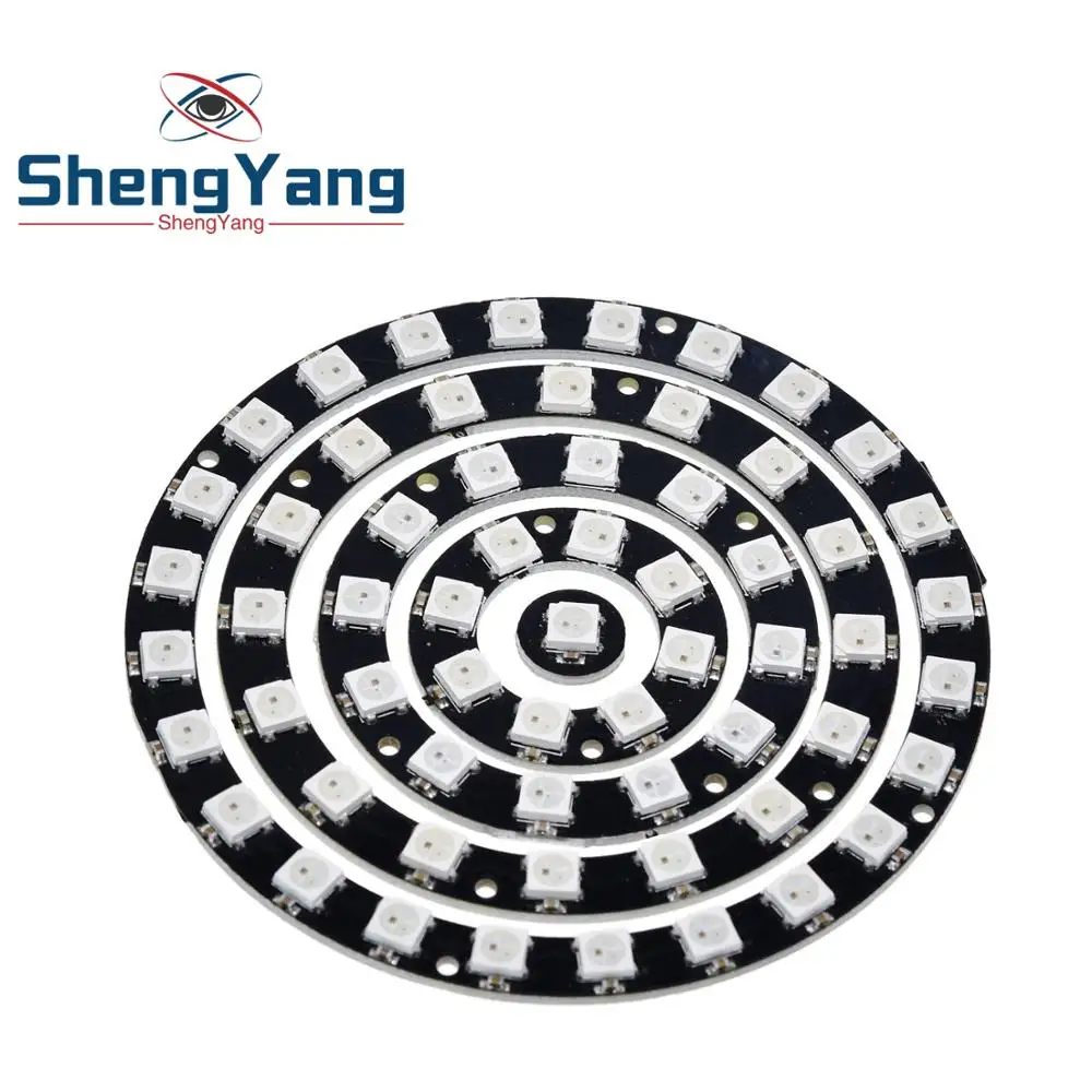 Завеса 1 шт. RGB светодиодный кольцо 1Bit 8Bit 12Bit 16Bit 24Bit WS2812 5050 + Встроенный