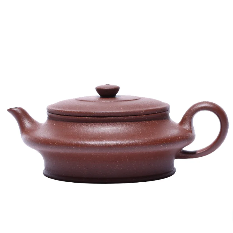 

Yixing raw mine decayed slope mud famous Zisha teapot pure manual flat Teapot Tea Set goods