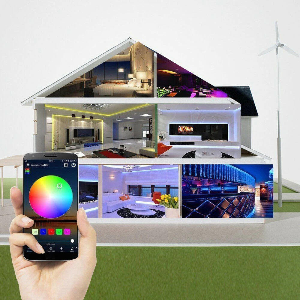 5 м светодиодный умный wifi контроль изменение цвета 5050 RGB светильник совместим с