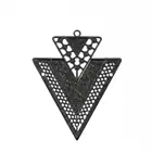 Подвески DoreenBeads из меди в богемском стиле, разноцветные геометрические, Филигранное тиснение, 40 мм x 32 мм, для самостоятельного изготовления ювелирных изделий, в подарок, 10 шт.