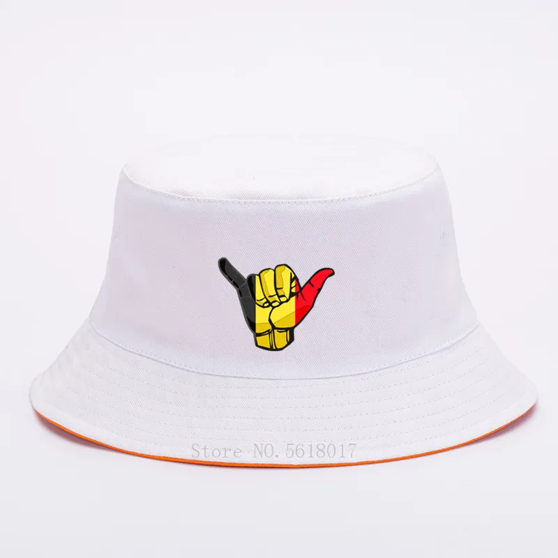 Shaka sign Belgium flag Print мужская женская панама Панама высокого качества Кепка летняя