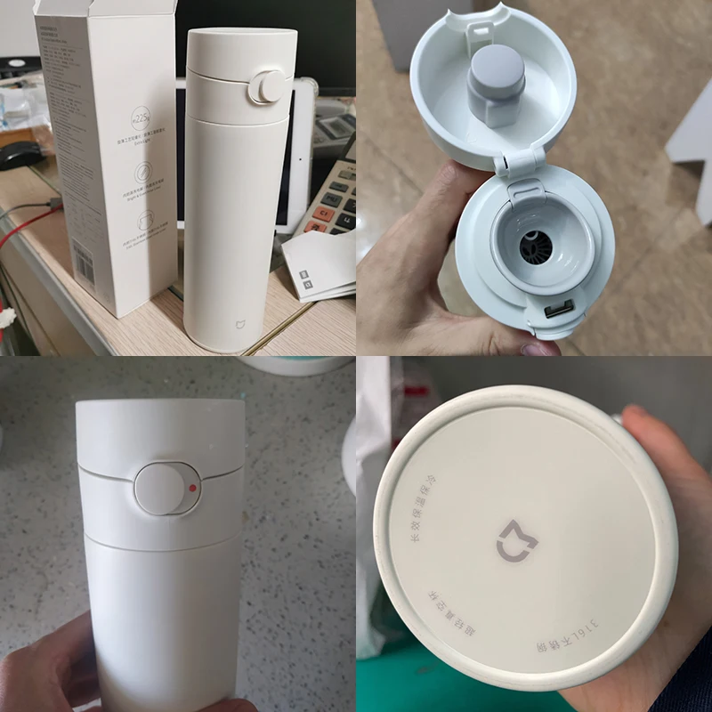 

Original Xiaomi Mijia 480mL Large Capacity Vacuum Flask with Cover Male and Female Liner 316L Stainless Steel Long Keep Warm