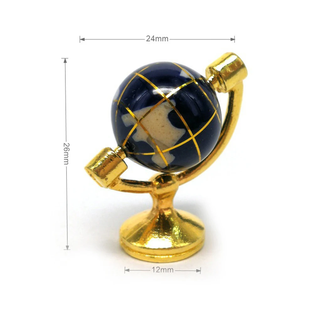 Модель вращающегося металлического земного шара 1/12 года Миниатюрные аксессуары