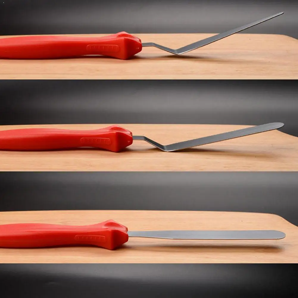 

House Plastic Handle Cake Cream Spatula Three-piece Tools Baking Cream kitchen Steel accessories.8z Knife C8F5