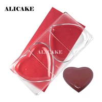 big heart shape 3d polycarbonate chocolate mould tray candy soap plastics form molds baking pastry making tools bakeware set