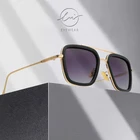 Солнцезащитные очки LM 2022 в стиле стимпанк Тони Старк для мужчин и женщин, квадратные поляризационные солнцезащитные очки для вождения, винтажные градиентные линзы UV400, солнцезащитные очки