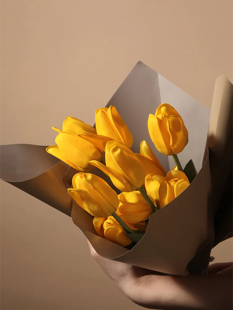 5 шт. Искусственные цветы украшения дома тюльпаны реальные сенсорные Декор