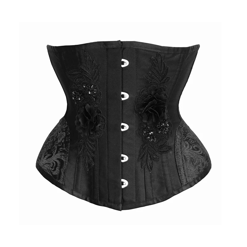 

Waist Trainer Corset Sexy Gothic Embroidery Underbust Body Shaper Cincher Workout Shapewear Belts Silmming Tummy Control Bustier