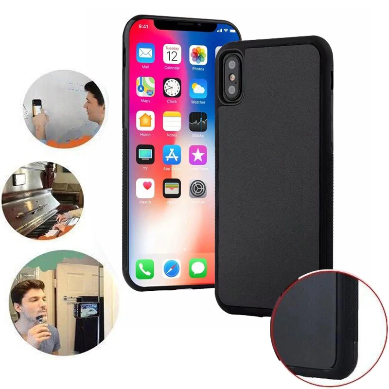 

Nano Suction Magical Case For iPhone 12 Pro 11 Pro XS Max XR Anti Gravity Goat Suction Stick Selfie Cover for iPhone 13 Pro Max