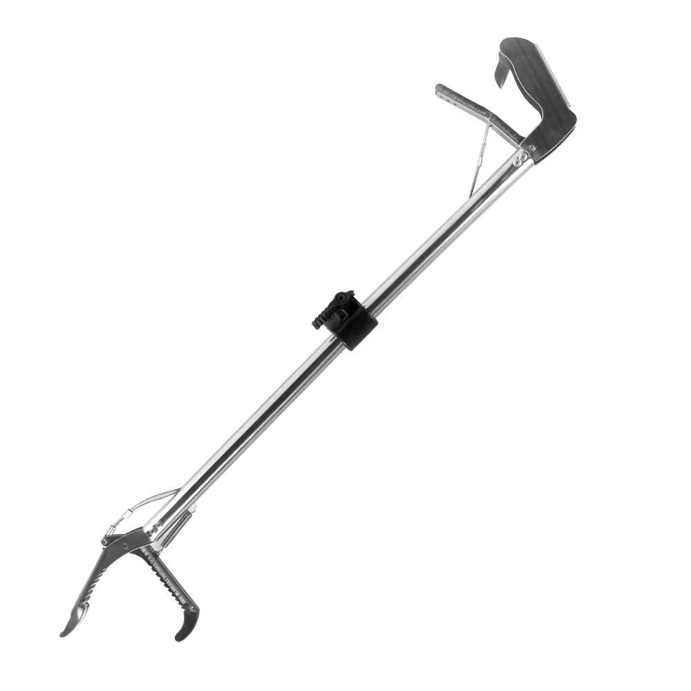 100cm Snake Feeding Use Foldable Stainless Steel Clamp Catcher Silver &amp Black | Дом и сад