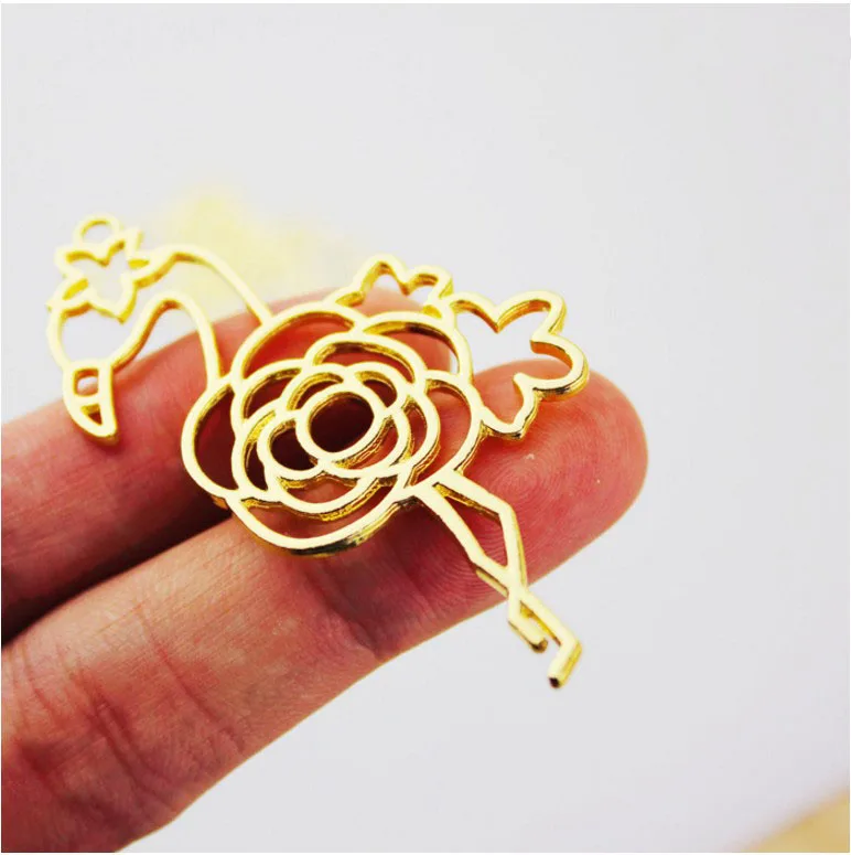 Популярная 5 шт./партия подвеска на металлическом каркасе в виде рыбки Фламинго с