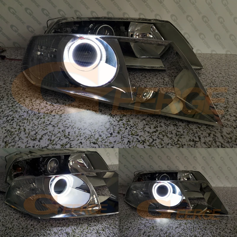 Для SKODA OCTAVIA 2 MK2 предварительно Фасонная ксеноновая фара 2004-2008 smd led angel eyes kit отличное Ультра яркое освещение DRL