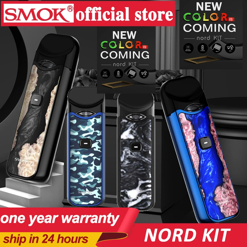 SMOK nord Pod vape комплект с аккумулятором 1100 мАч 3 мл сетчатый картридж для электронной