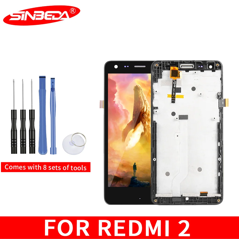 4 7 &quotОригинальный ЖК дисплей для Xiaomi Redmi 2 сенсорный экран с рамкой MI дигитайзер