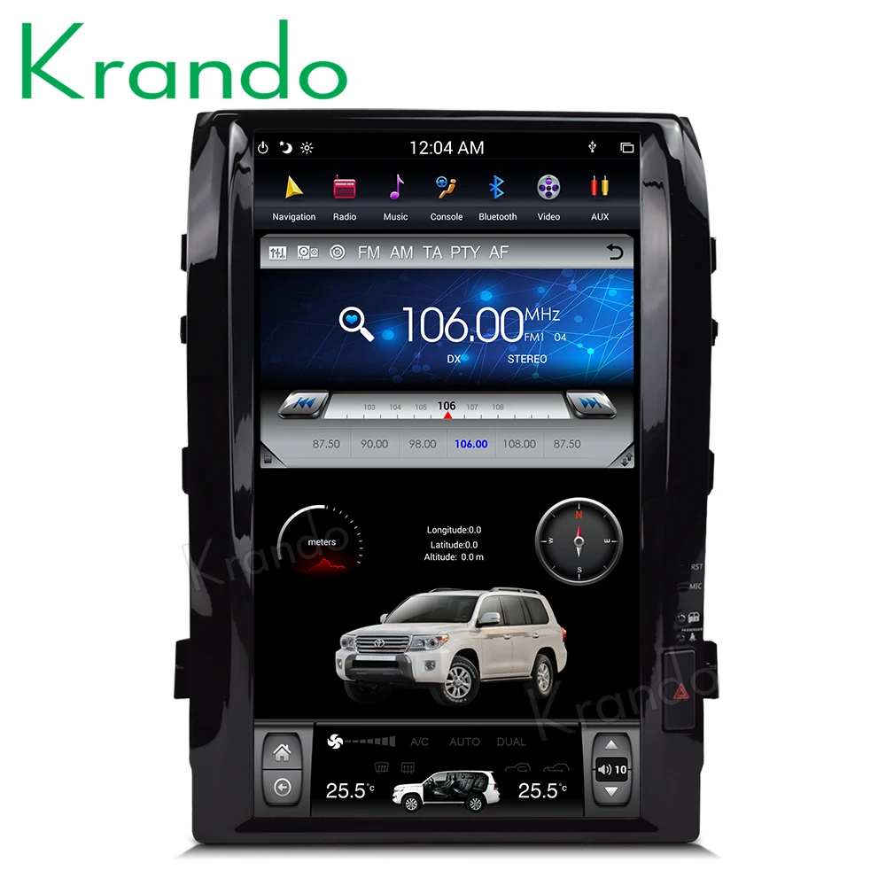 Автомобильный GPS экран Krando android 9 0 4 Гб 32 ПЗУ 16 &quot вертикальный Tesla style для Toyota Land