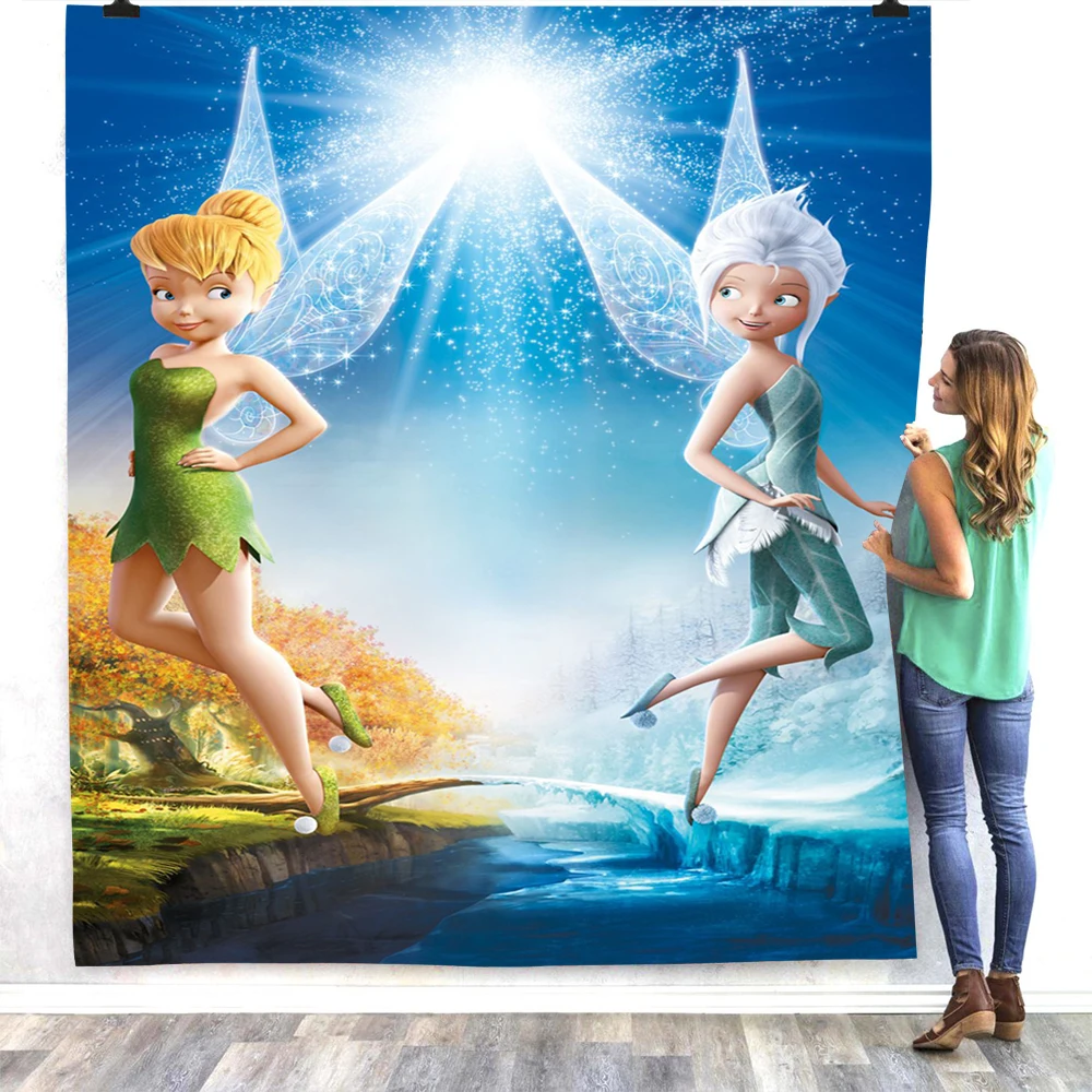 Флисовые одеяла Tinkerbell для девочек украшение спальни с изображением Феи цветов